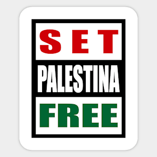 Set Palestine Free Sticker